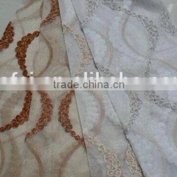 Modern unique embroidered cheap curtain fabric