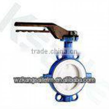 Manual Butterfly Valve, teflon backing butterfly valve, PTFE wafe butterly valve