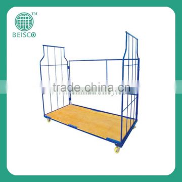 Selling different style folding warehouse storage trolley with high quality