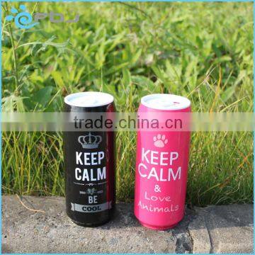 Food Grade 450ML Pop-top can shaped Double Wall Plastic water bottle