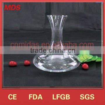 Good quality hand blown glass decanter with handle