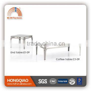 CT-09 ET-09 stainless steel glass modern coffee table