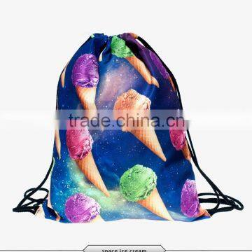 Waterproof Polyester 3d Printing Drawstring Backpack