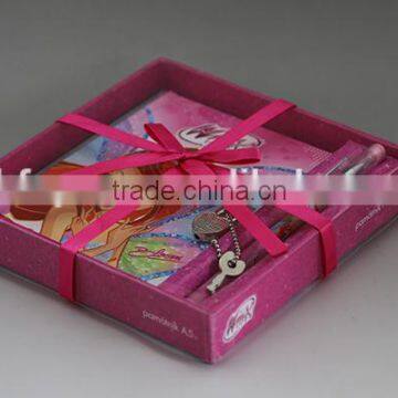 children diary with pen in gift box