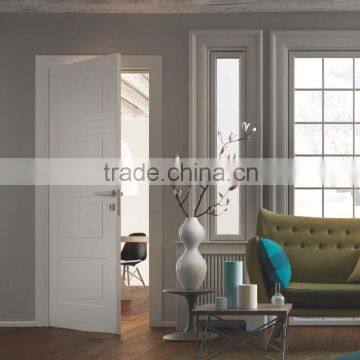 Luxury white villa carved wooden internal room door with contempery hidden hinges & wooden frame