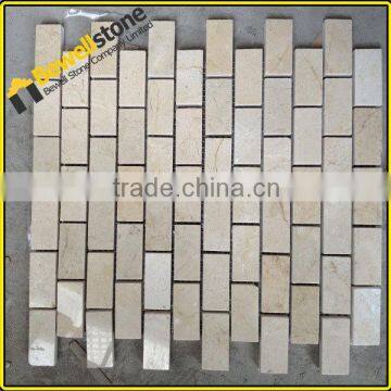 Back splash mosaic beige marble marfil mosaic tiles