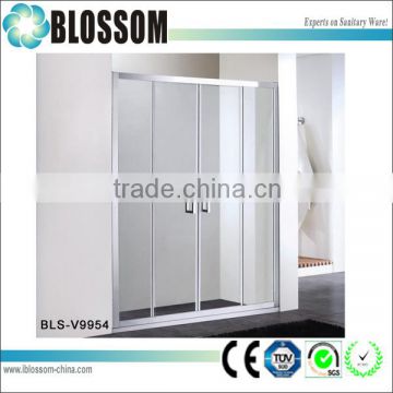 tempered glass sliding door aluminium profile bathroom shower glass partition