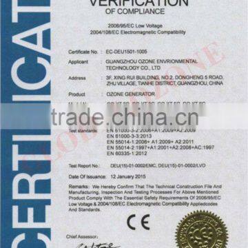 CE FCC 3G/H OZONE GENERATOR