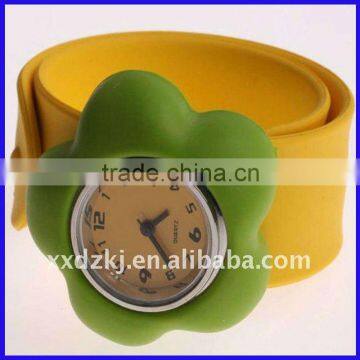 fashion 3D quartz silicone slap watch for baby