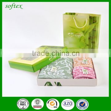 luxury bamboo towel gift box 34x74cm