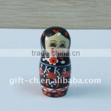 small chinese wooden doll for decoration