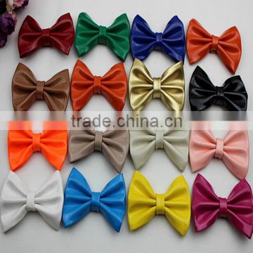 PU Shinning Leather Bow,Decorative Leather Bow Flower,shoe leather flower