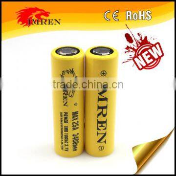 High quality! IMREN battery 3400MAH 25A 18650 battery for mod