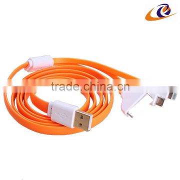 Hot Selling 3 in 1 Noodle Flat USB Cable