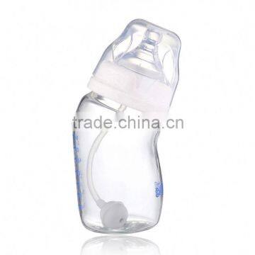 hot sale cartoon Elbow glass feeding bottles accept small order