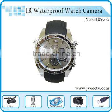 HD IR waterproof watch camera JVE-3105G-5 night vision video;waterproof web digital