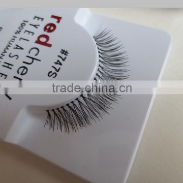 Best selling premium private lable red cherry 100% human hair wholesale price false eyelashes