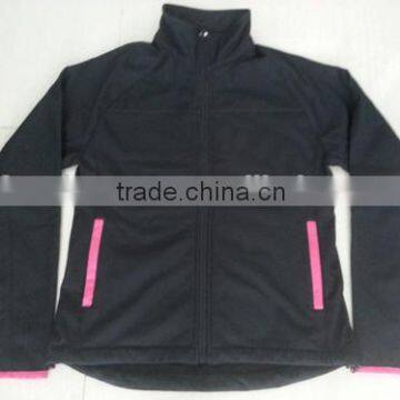 Fashion softshell women black horse riding jacket