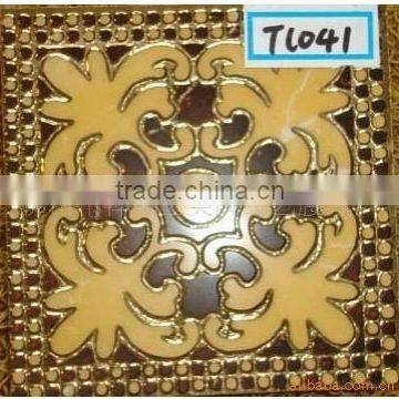 decorative indian handmade tiles, small size ,golden tile,T1041