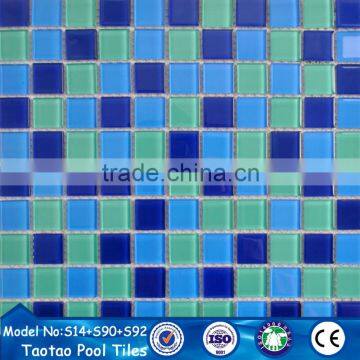 20x20 25x25 Swimming Pool Mosaic Blue Blue Cobalt Mixed Tiles photo-2