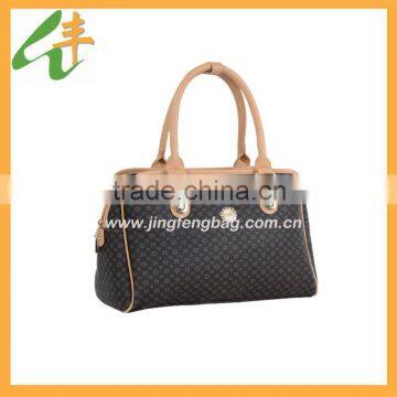 2014 classical printing fashion ladies leather handbag