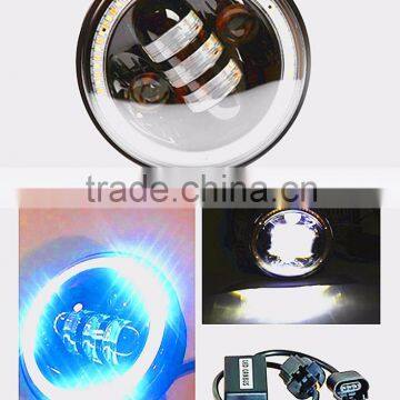 New Motorcycle 5-3/4" 50W LED Headlight With DRL Turning signal Angel Eyes for Harley Motorcycle
