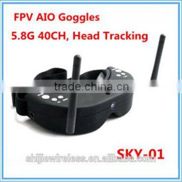 Skyzone FPV Goggles 5.8G new 40CH Dual Diversity Receiver Head Tracker V2 SKY-01