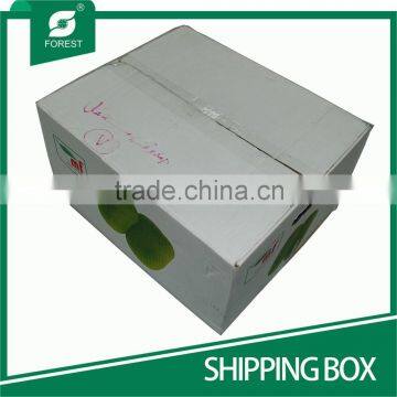 WHITE CORRUGATED SHIPPING BOX FOR MOVING FRESH VEGETABLES