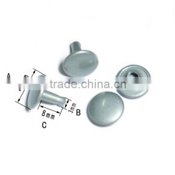 Wholesale eco friendly different size 6mm 8mm 10mm 12mm 15mm metal double cap rivet for bags