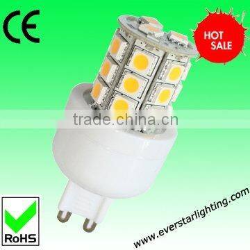 dimmable 24pcs 5050SMD 380lm g9 led 220v