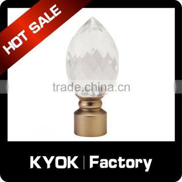 KYOK Wholesale Hot Sell Curtain Rod Crystal Curtain Finials,decorative Curtain Finials photo-5
