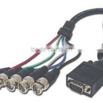 SVGA to RGB Monitor Cable - HD15 Male to 5 BNC