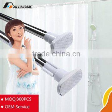 china portable Shower Curtain Rod steel stainless telescopic Shower Curtain Rod manufacturer