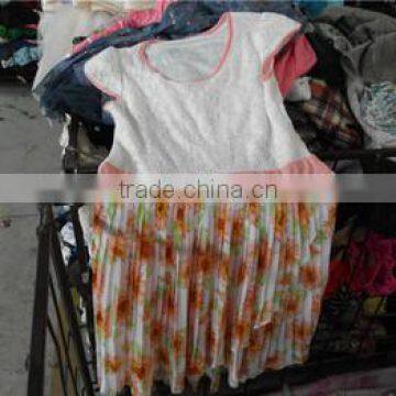 China Used ladies silk dress Summer Used Clothing