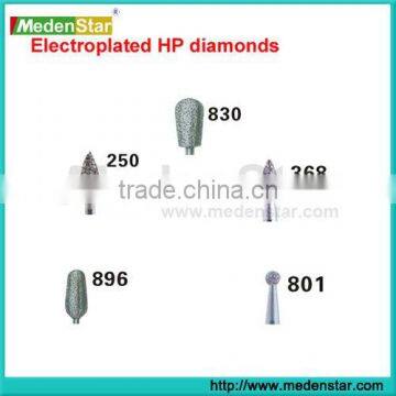 High quality dental Electroplated HP diamonds for dental Using