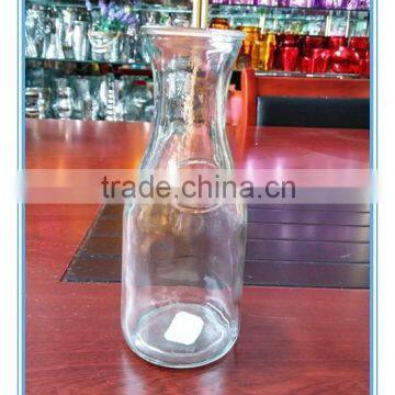 Clear 500ml Glass milk bottle for home decoration