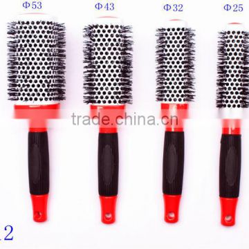 square ceramic hair brush with soft rubber handle