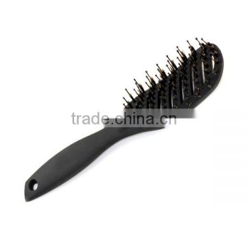 professional boar bristle mixed nylon curved hair brush