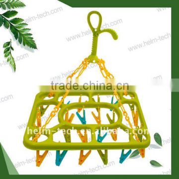 Square-shaped Plastic Clothes Rack(24pegs)-3061