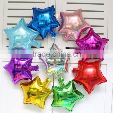 18 inch start shape pure color foil helium balloons for birthday supplies