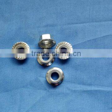 good quality white zince flange nut