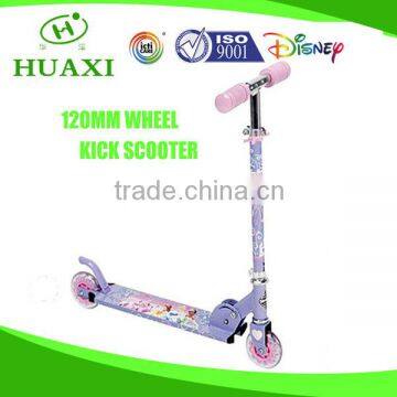 120mm PU colourful wheel kick scooter