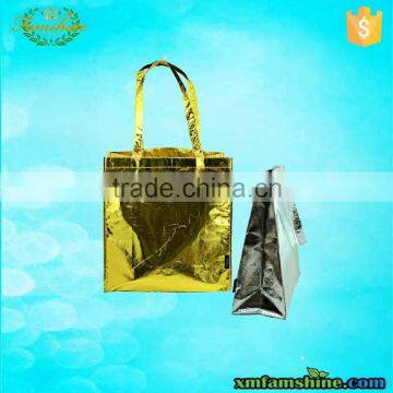 non woven gold lamination bag /metallic lamination nonwoven bag