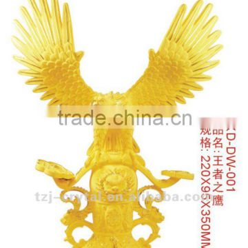 Best bussiness gift Gold bearing decoration model Placer Gold crafts Eagle model