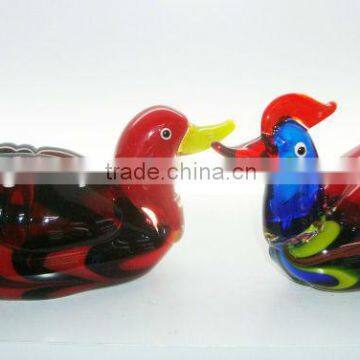 Pairs of mandarin duck glass craft gift happy decorations