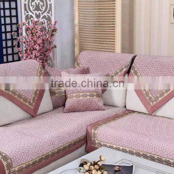 Pleuche fabric embroidery sofa cover