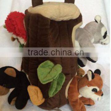 plush pet toy/plush tree house for dog/plush pet house toy/animal tree hole for animal toy/plush tree house