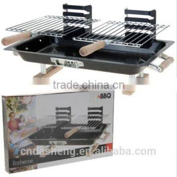 New portbale black BBQ with 2 grill racks