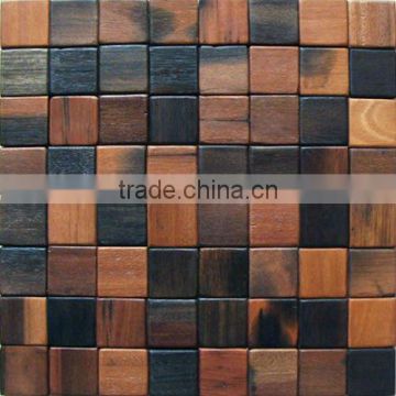 HMK3 European Style Wood Mosaic Artwork Wall Tile