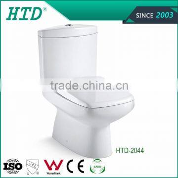 HTD-2044 Modern bathroom sanitary ware ceramic two piece freestanding toilet